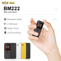 SERVO BM222 Mini Mobile Phone 2 SIM Bluetooth Dialer Magic Voice Auto Call Recorder Small Cellphone Bluetooth headset Super Mini