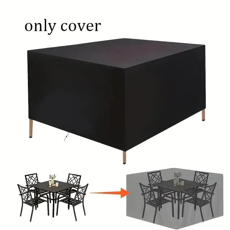 غطاء أثاث الحدائق عالي التحمل مقاوم للرياح - مقاوم للأشعة فوق البنفسجية، حماية لجميع المواسم، غطاء أثاث الفناء، غطاء أريكة الروطان