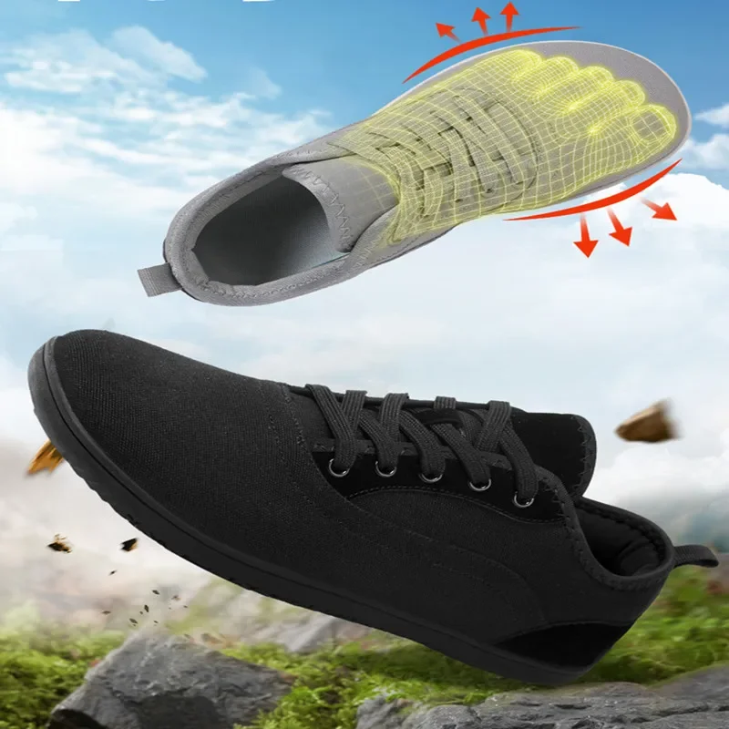 Men's Running Shose Minimalist Barefoot Sneakers Unisex Wide Toe Box Fit Zero Drop Sole Optimal Relaxation Cross Trainer Shoes