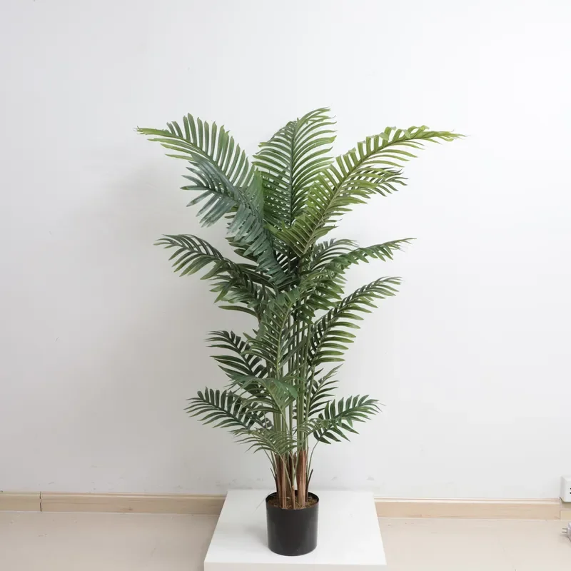 Wholesale UV-proof Fake Fern Palm Areca Palm Artificial Kwai Tree for Tropical Plants Ornamental Artificial Palm Tree