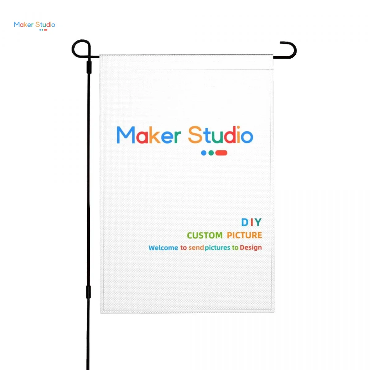 

Флаги с логотипом Maker Studio на заказ 680689006 11364 Черный садовый флаг 18 x 12 дюймов 2