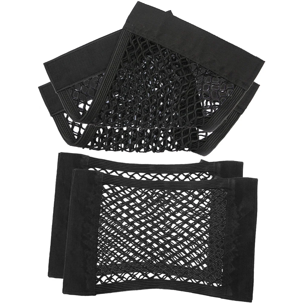 

4pcs Trunk Storage Bag Black Luggage Vehicle Mesh Nets Car Cargo Net Truck Netting Elastic Oxford Cloth Large Capacity