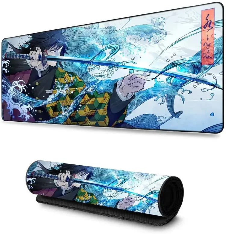 For Anime Large Extended Gaming Mouse Pad Mat Stitched Edges Ultra Thick 3 Mm Wide Long Mousepad 31.5x11.8x0.12 Inch 06