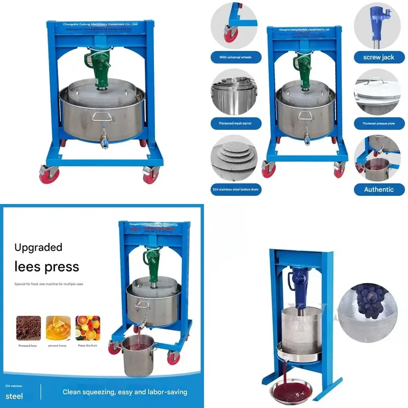 for Honey Fruit Vegetable Press Machine Oil Squeeze Machine Commercial Manual Extractor for Pineapple Juice Coconut Nuts
