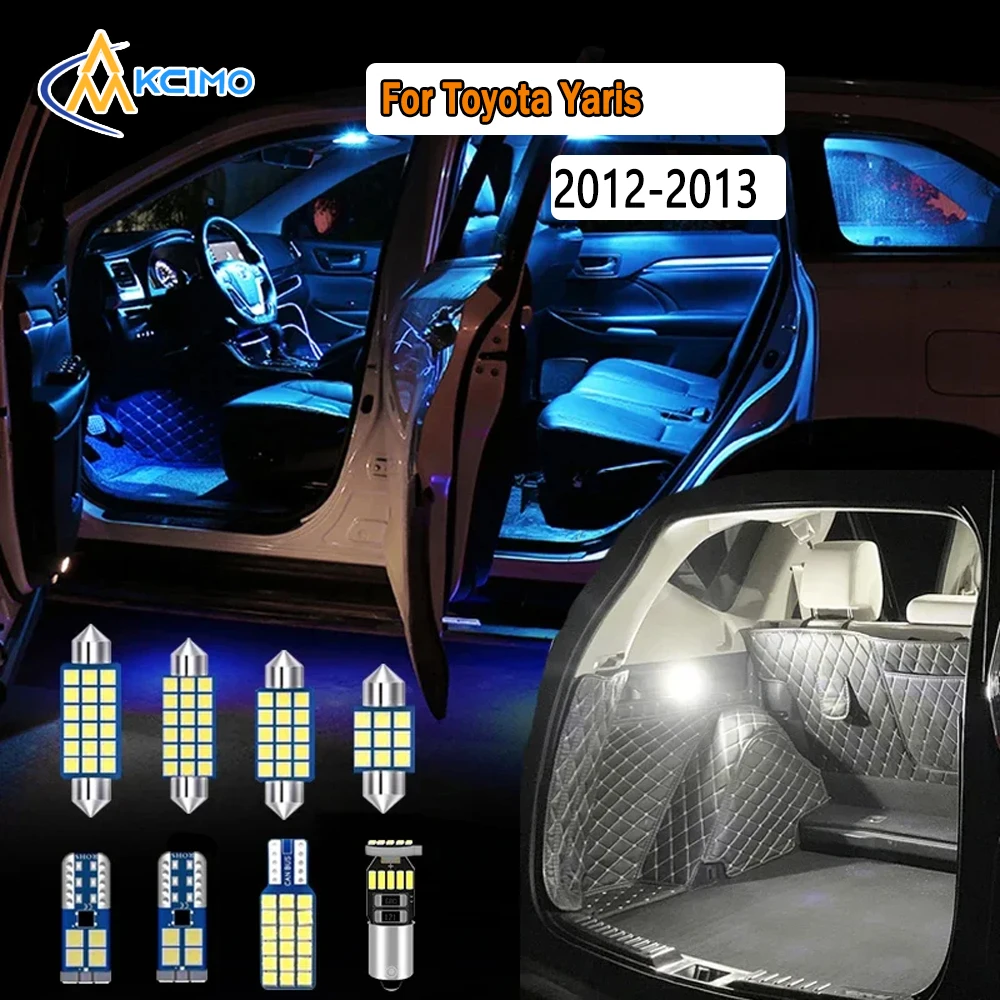 

Canbus LED Interior Light Kit For Toyota Yaris 2012-2013 Super Bright Dome Map Door Lights Easy Install Bulbs Set