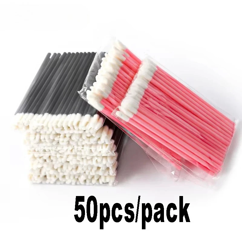 50/100 個使い捨てリップブラシ口紅テスターワンドアプリケーターメイクアップリップブラシメイクアップ美容ツール