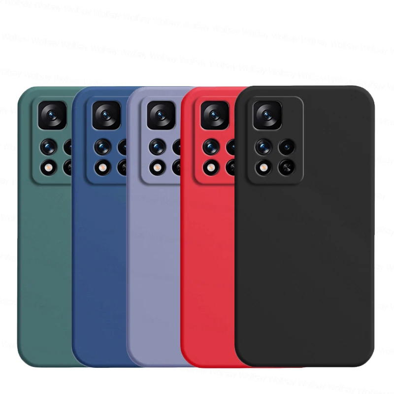 For Xiaomi Redmi Note 11 Pro 5G Case Redmi Note 10 11S 11 Pro Plus Cover Shockproof Liquid Silicon Phone Case Redmi Note 11 Pro