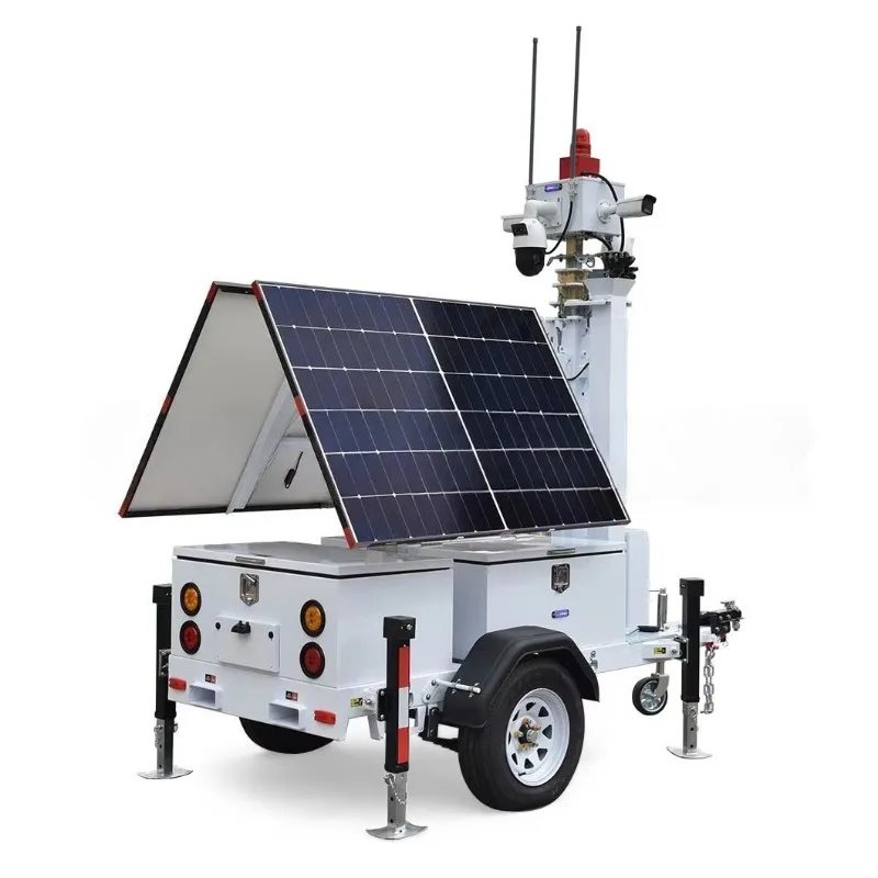 Chinese brands Mobile Security cam era Trailer for Construction Jobsites and Homeuse