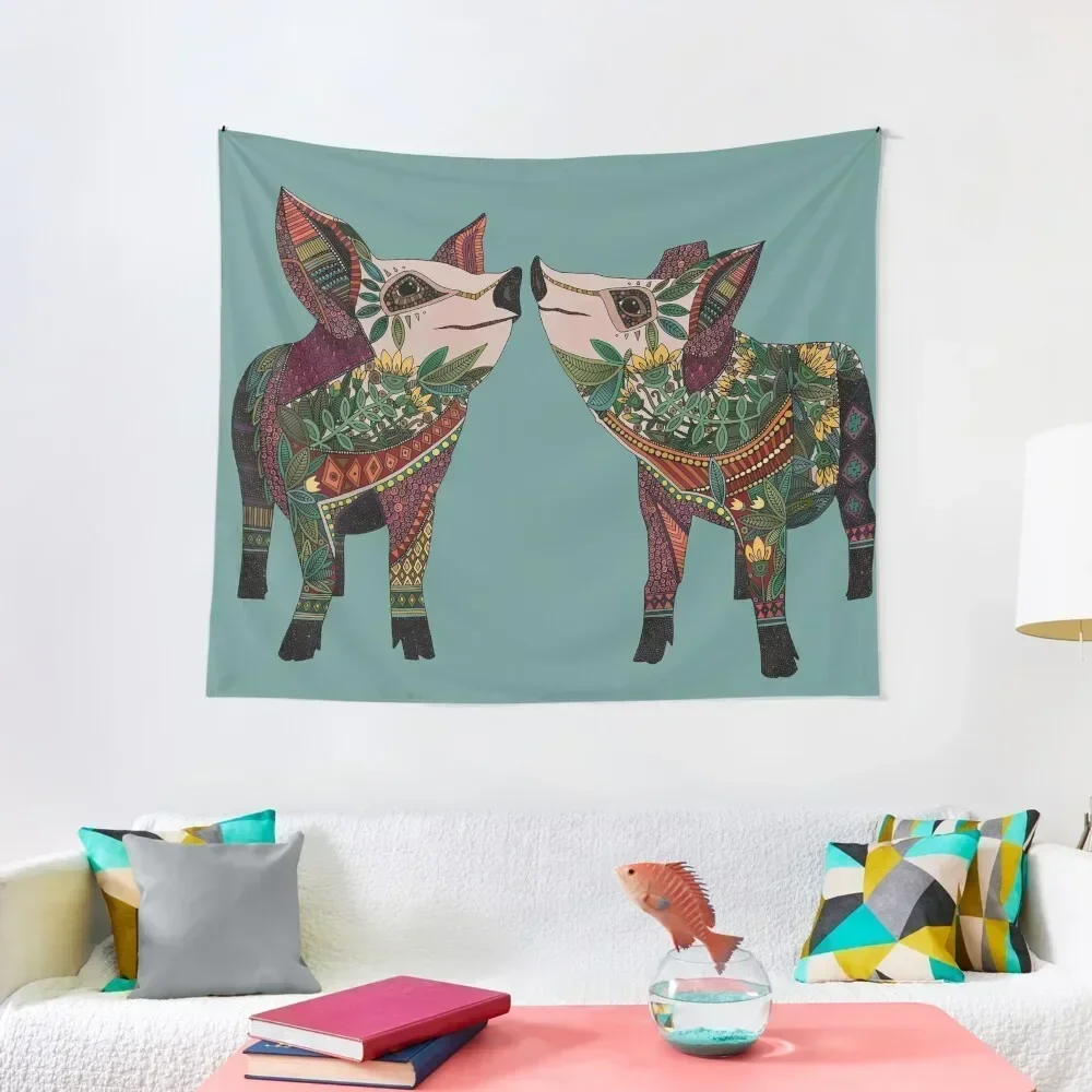 

pig love jade Tapestry Aesthetic Room Decor Korean Wallpaper Bedroom Tapestry