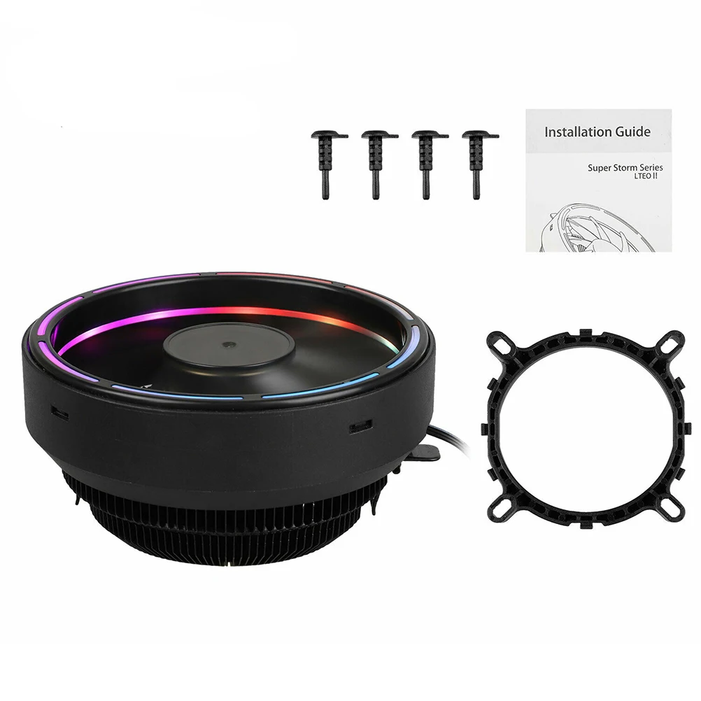 

Радиатор светодиодный светящийся 3-контактный кулер процессора компьютера красочный вентилятор отличная производительность тихие состояние охлаждения