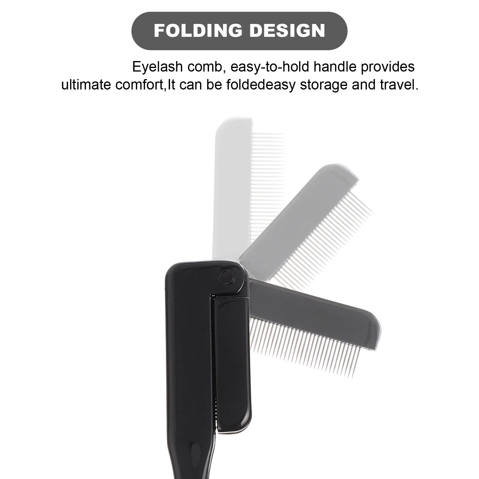 

3 Pcs Eyebrow Comb Lash Brush Eyelash Repair Separator Foldable Plastic Travel Wand