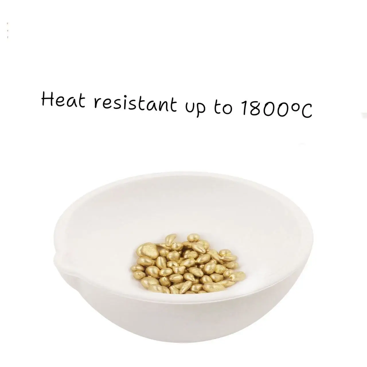 100g-5000g Quartz Crucible for Melting Gold Silver Platinum, High Temp Silica Bowl Jewelry Casting Refining Tool view 3
