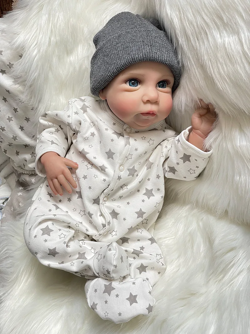 

Cokela 20inch/50cm Real baby doll Real Soft Touch Baby Realistic Silicone Reborn Baby Doll With Hand-Drawing Hair