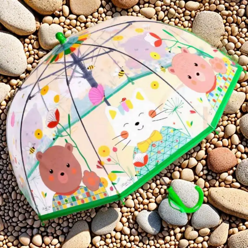 

Lightweight Transparent Arc Umbrella for Babies Children Water Play Photography Cute Nursery Rabbit Bear New Arrival Manual