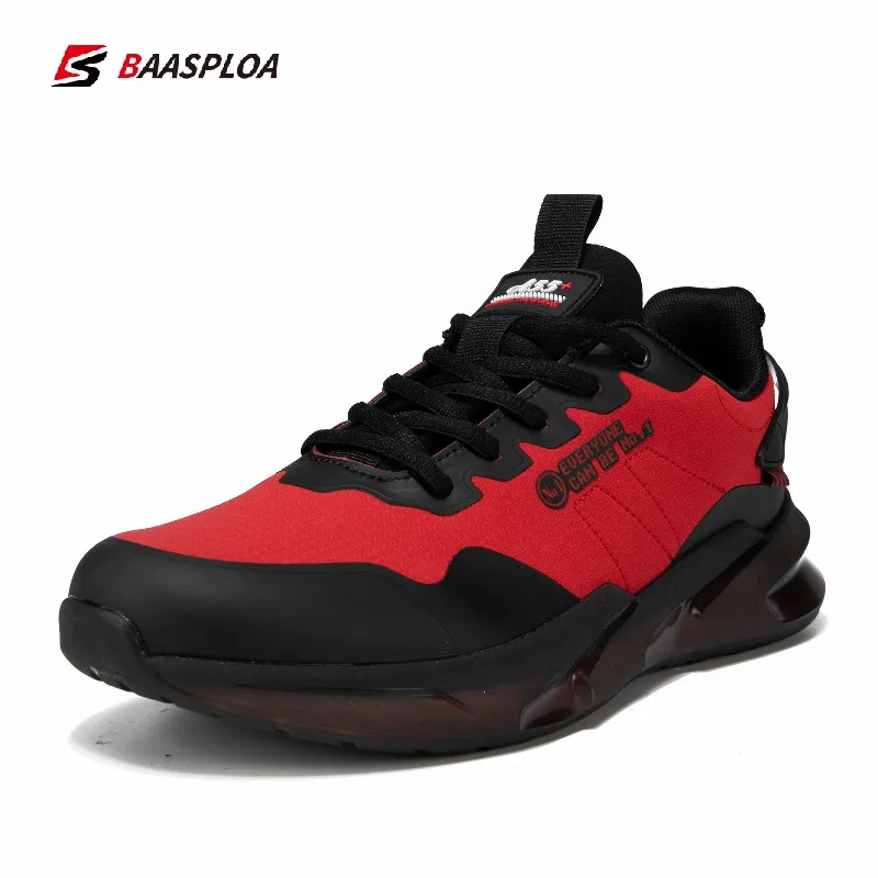 Baasploa Men Walking Shoes 2024 Outdoor Fashion Lightweight Comfort Running Shoes Male Casual Anti-Skid Wear-Resistant Sneakers