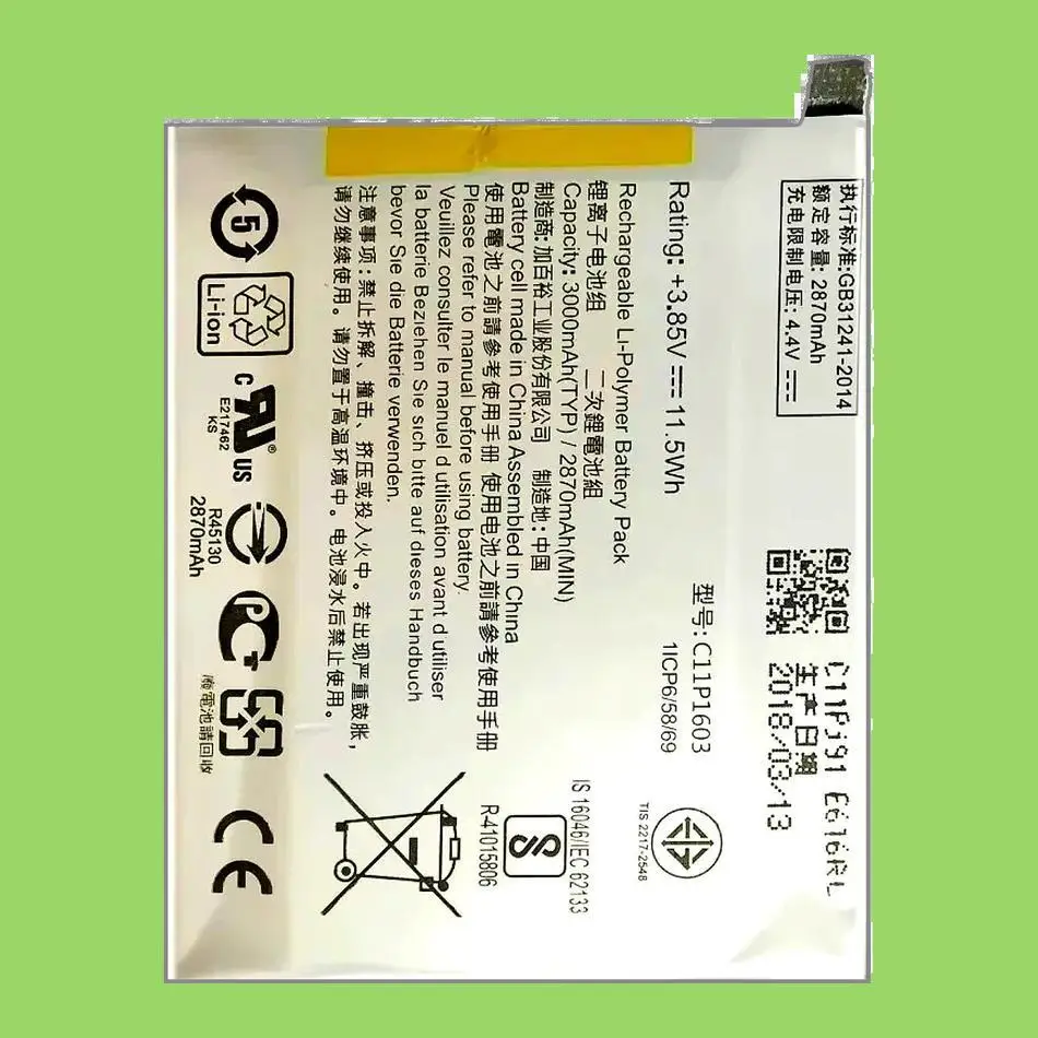 

Mobile Phone Battery C11P1603 Square Version 3000Mah For Asus Zenfone 3 ZS550 570KL M630 Deluxe 5.7 Inch Z016D ZS570KL