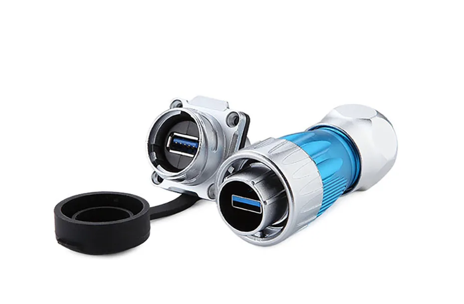 CNLINKO 1/4 Bajonett-Anschluss, USB 3.0, Metallgehäuse, wasserdichter Datenanschluss, IP68-Anschluss, USB-Panel-Mount-Stecker mit 0,5 m Kabel – Detail 18