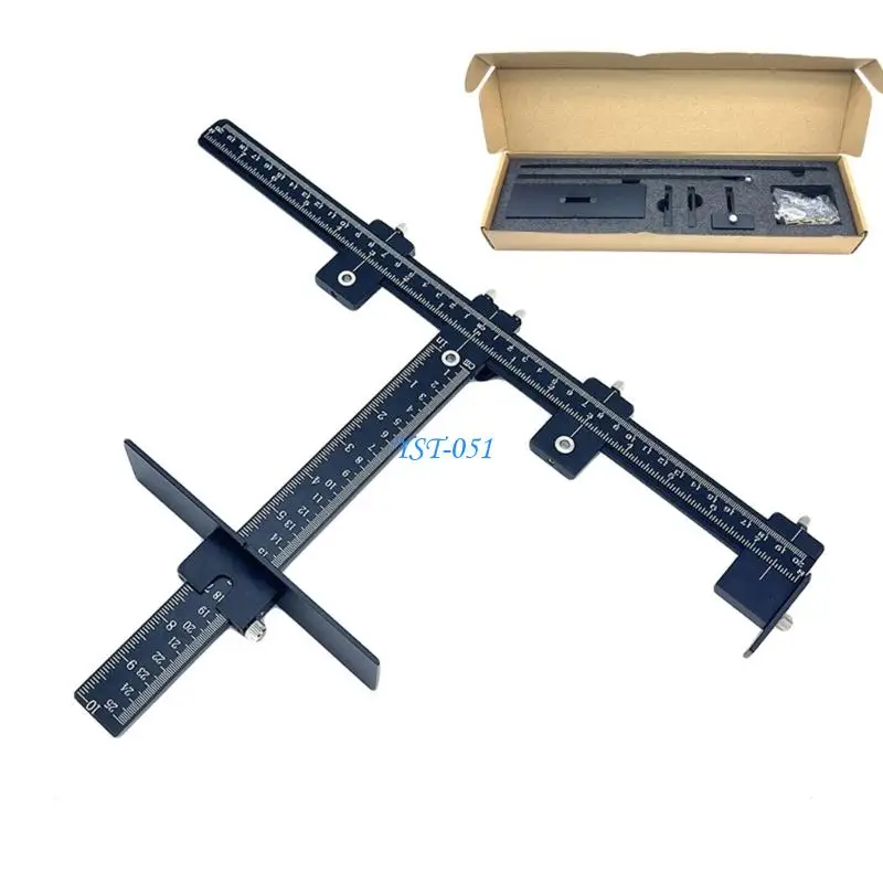 

E15A Handle Pitches Hole Locator Set,Shelf Pin Drilling Guide Jigs Hole Drilling