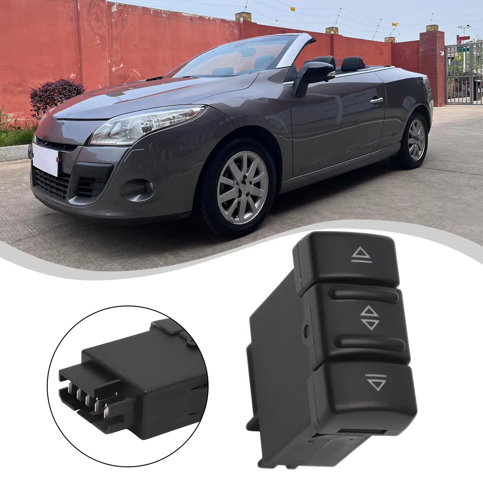 

1 шт. черный электрический переключатель стеклоподъемника (основной/боковой) с номером OEM 7700817339 для Renault 19 II Convertible, аксессуары для автомобиля