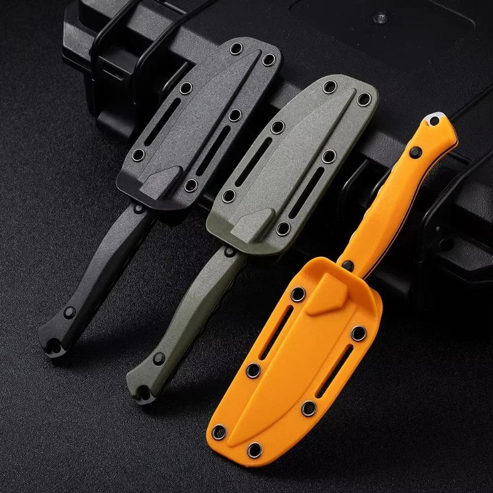15700 Camping EDC Fixed Blade Knife Nylon Fiber Grip with Kydex Sheath Outdoor Hiking Fishing Cutting Straight Knife