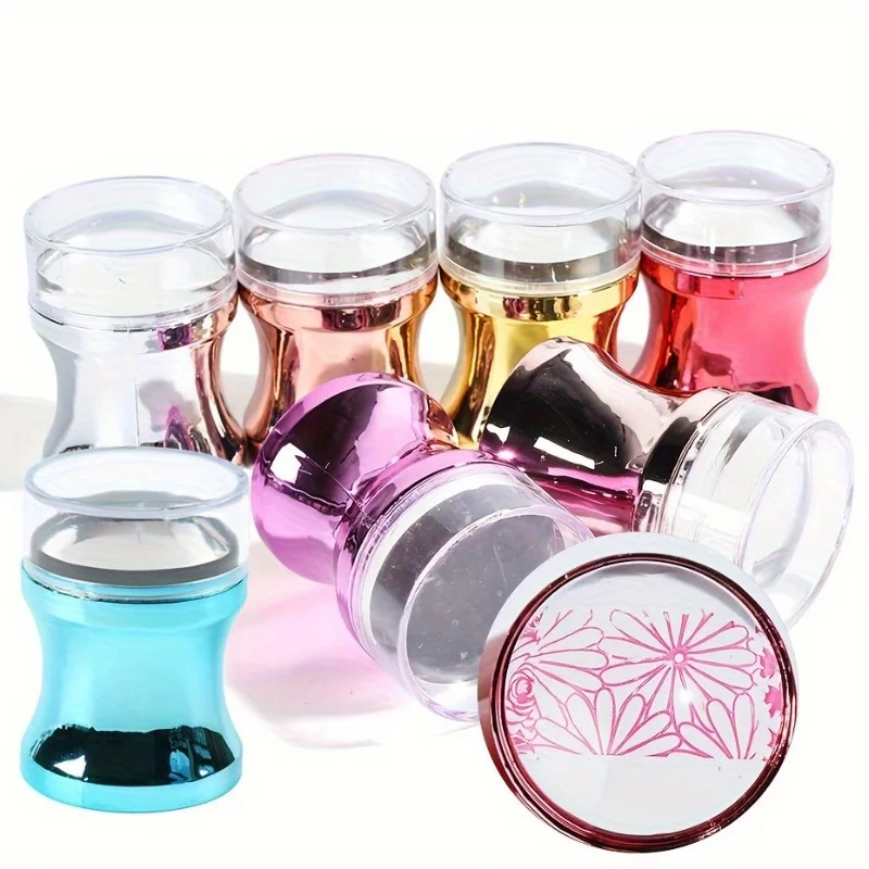 3 Stück/Set großes Silikon-Nagelkunst-Stempelset mit Schaber – formaldehydfrei, perfekt für Heimwerker-Maniküre und Pediküre