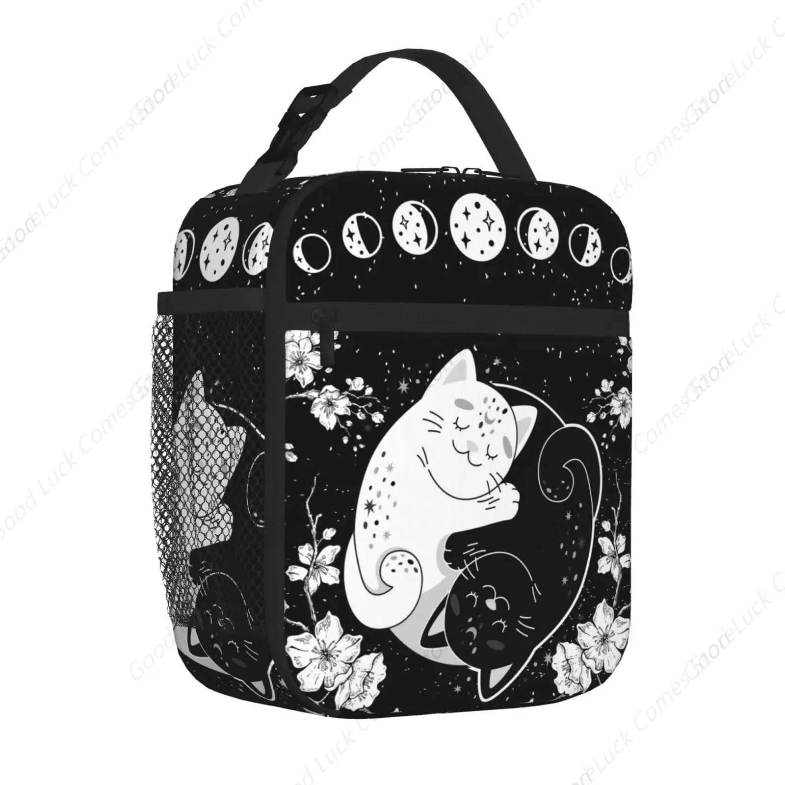 

Инь Ян кошка фаза Луны герметичная сумка для обеда большой емкости ланчбокс изолированные многоразовые сумки для обеда контейнер-холодильник для обеда