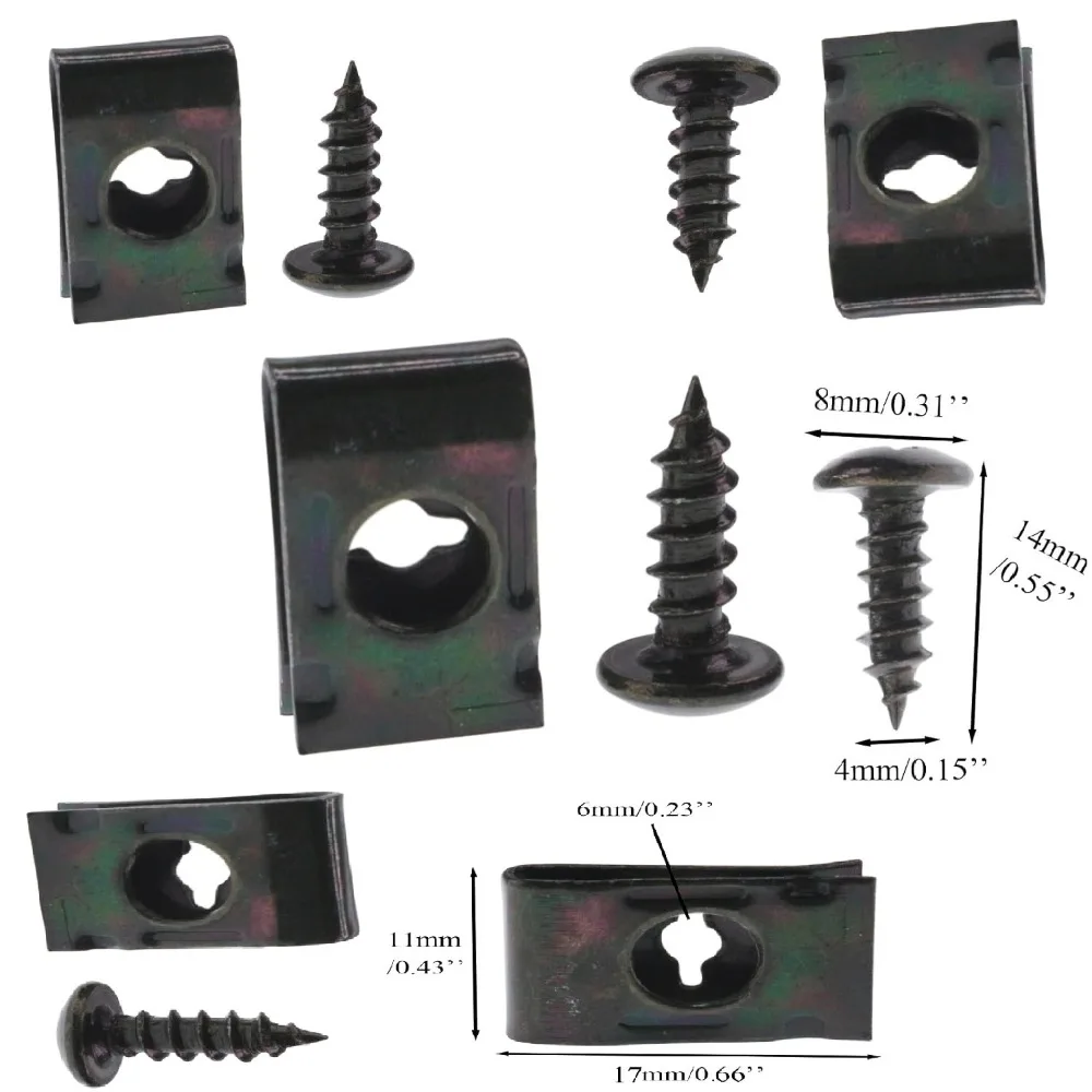 لوحة الحائط مسامير ثابتة الذاتي التنصت محرك السيارة المشابك توركس بولت الوفير قوس الطين اللوحات سبلاش الحرس Undertray تقليم #5