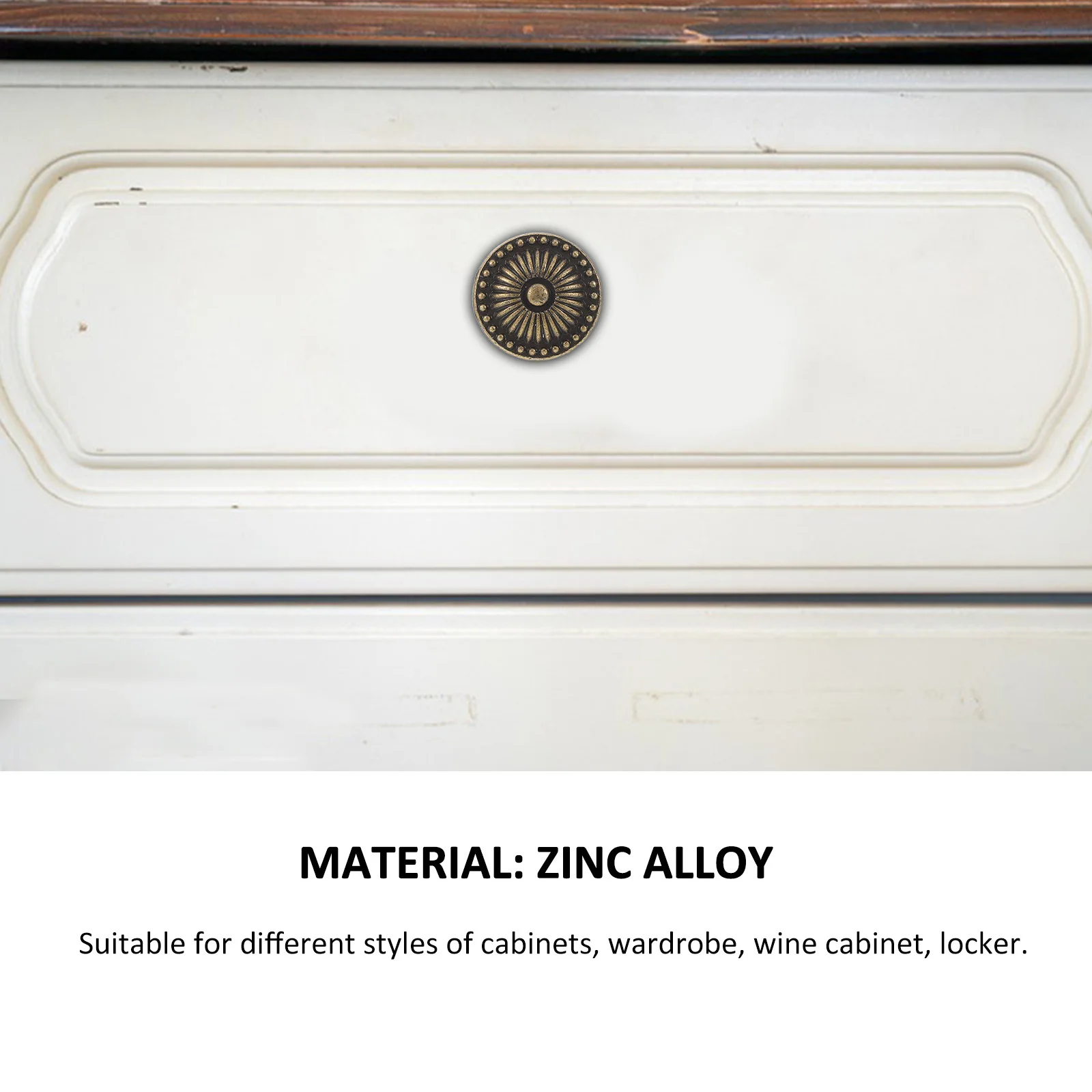 8 шт. винтажные круглые ручки для ящиков из твердого сплава, бронзовые ручки для шкафа для кухонного шкафа