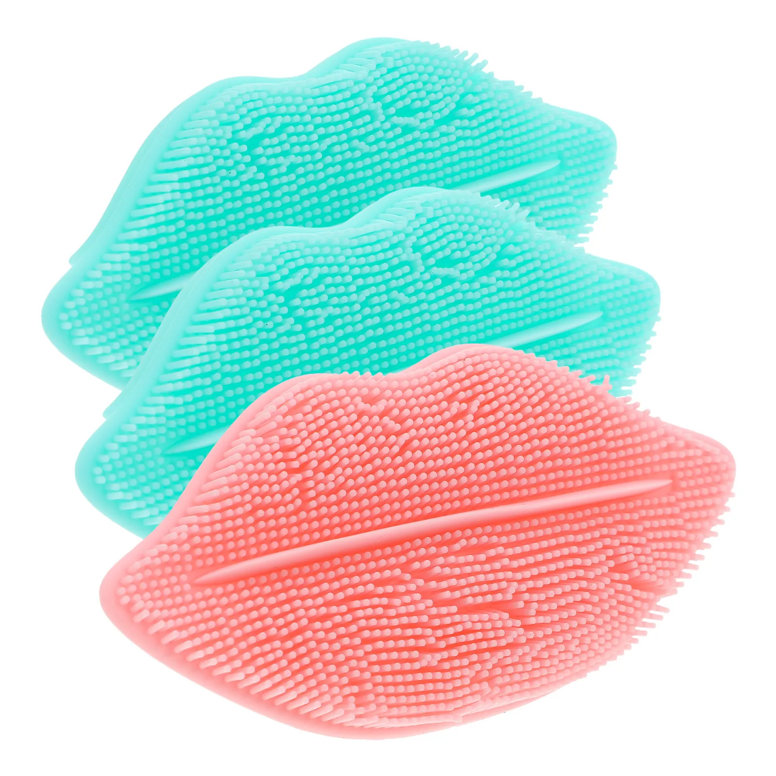 

3Pcs Silicone Lip Exfoliator Brush Unique Design Facial Cleansing Tool Lightweight Portable for Home Travel Lip Brush