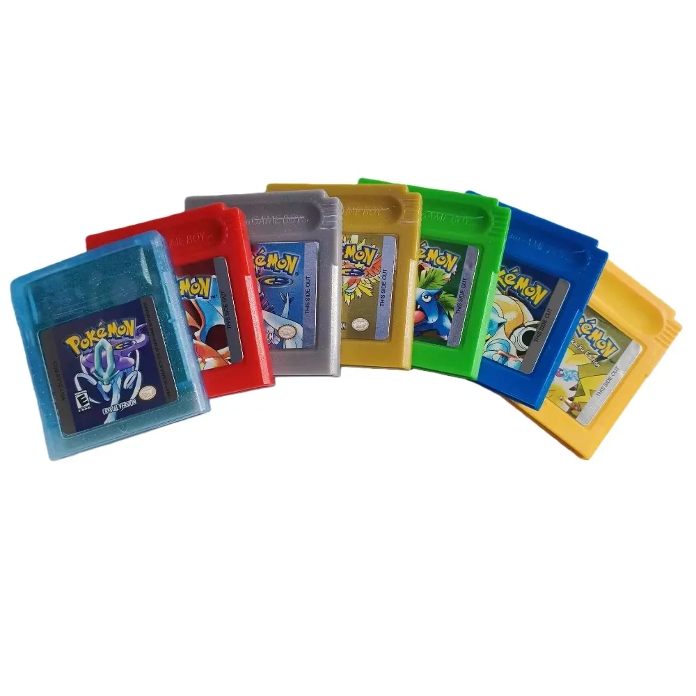 การ์ดเกมวิดีโอ GBC Pocket Monsters 16 บิต รุ่นใหม่ คุณภาพสูง พร้อมคอนโซลในตัว มีหลายเวอร์ชันหลายภาษา
