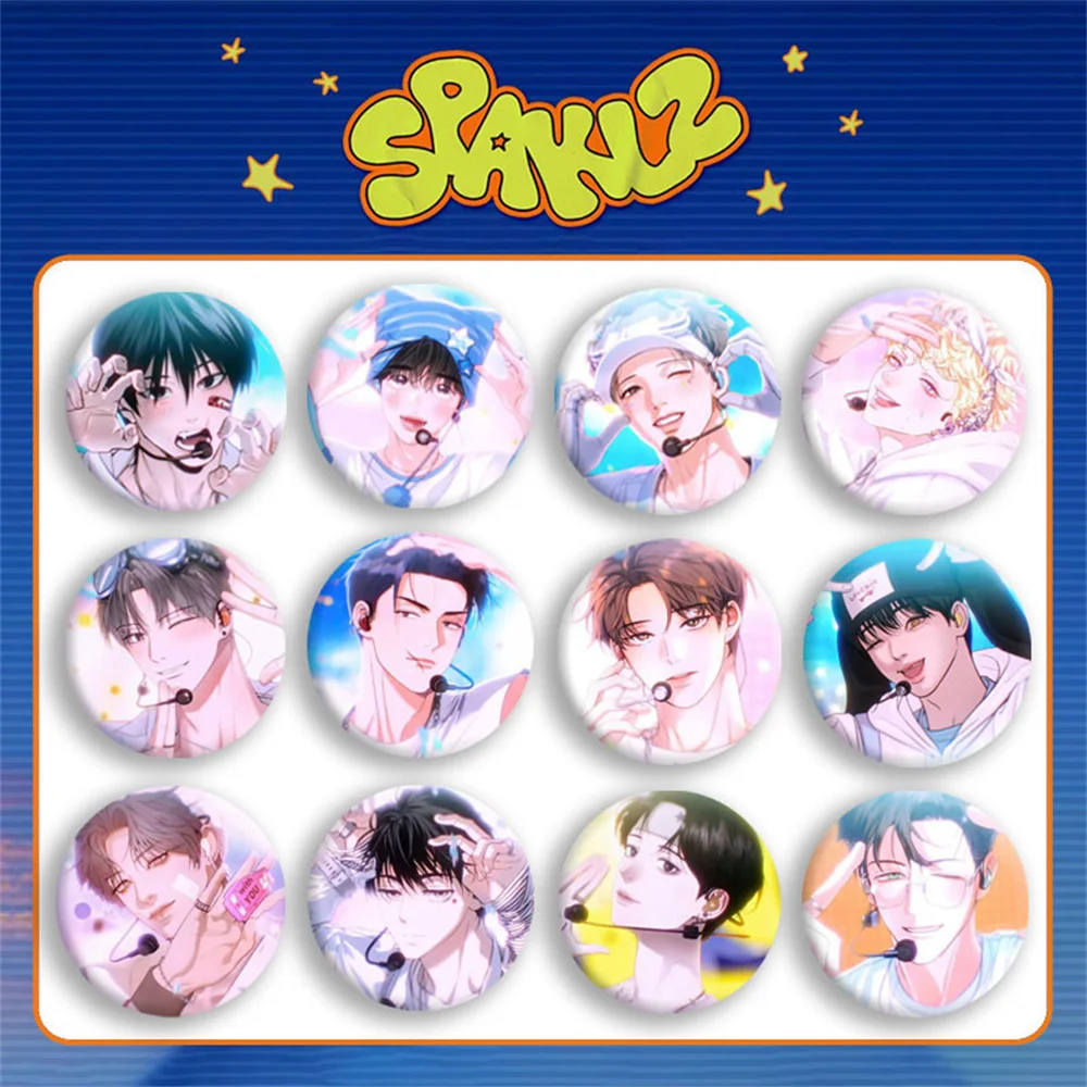 Cómics coreanos Lezhin Pins TEAM Lezhin 2026 Seasons' Saludo Espejo Llavero Insignia redonda Broche Regalos para fanáticos