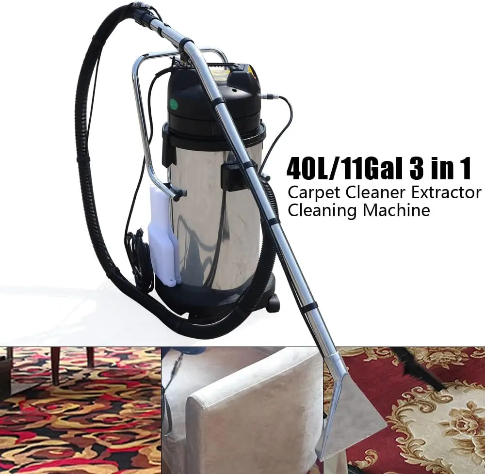 Carpet Cleaner Machine,  3 in 1 Commercial Floor Cleaner Machine Portable Mobile Sofa Curtain Dust Extractor Absorb Water Machin