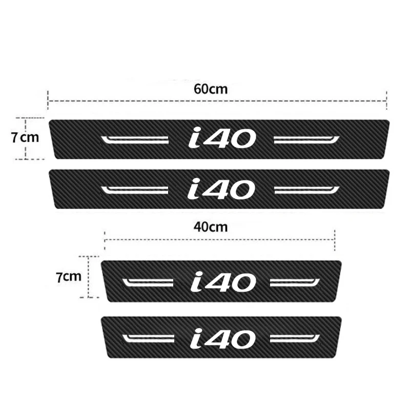 Car Door Threshold Tape for HYUNDAI I40 Anti Abrasion Kick Stickers Sill Trim Entry Pedal Decals Interior Decorate Accessories