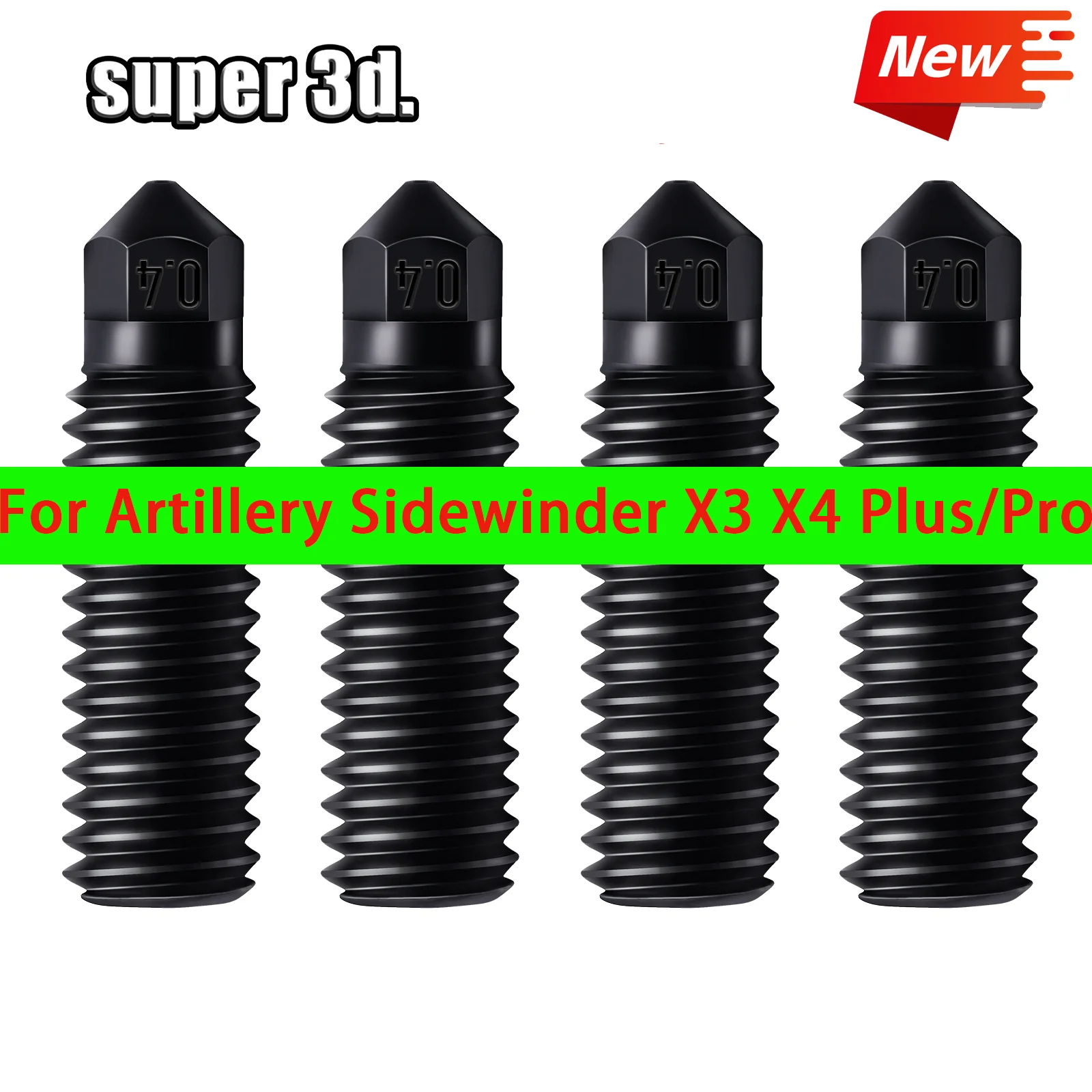 For Artillery Sidewinder X4 Nozzle X3 Plus X3 Pro Hotend Nozzle Hard Steel Nozzle for Artillery Sidewinder X4 Plus/Plus S1 Spare