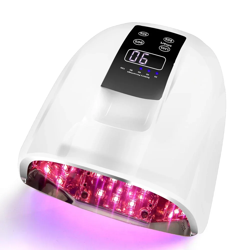 

90W Professional Nail Lamp with Battery Cordless UV Light for Nails Rechargeble Manicure Machine Wireless Nail UV LED Lamp