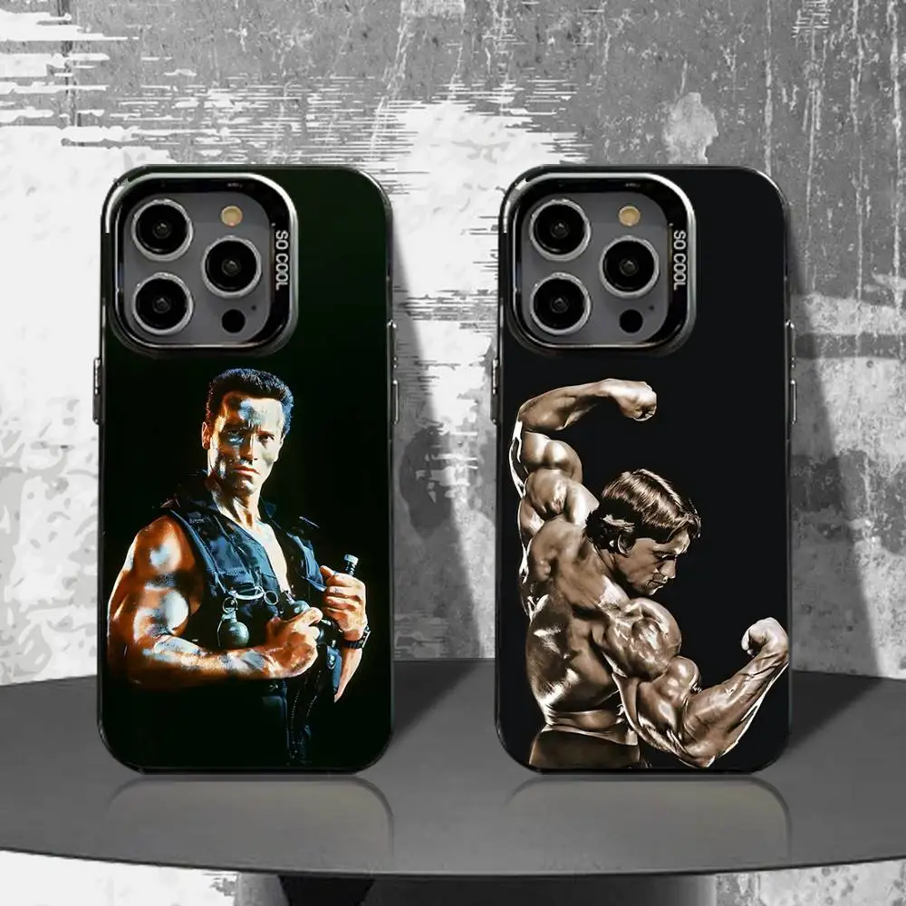 

A-Arnold S-Schwarzenegger Phone Case For iPhone 16,15,14,13,12,11,Pro,XS,Max,Plus,Mini,SE4,E Black Matte Shockproof Cover