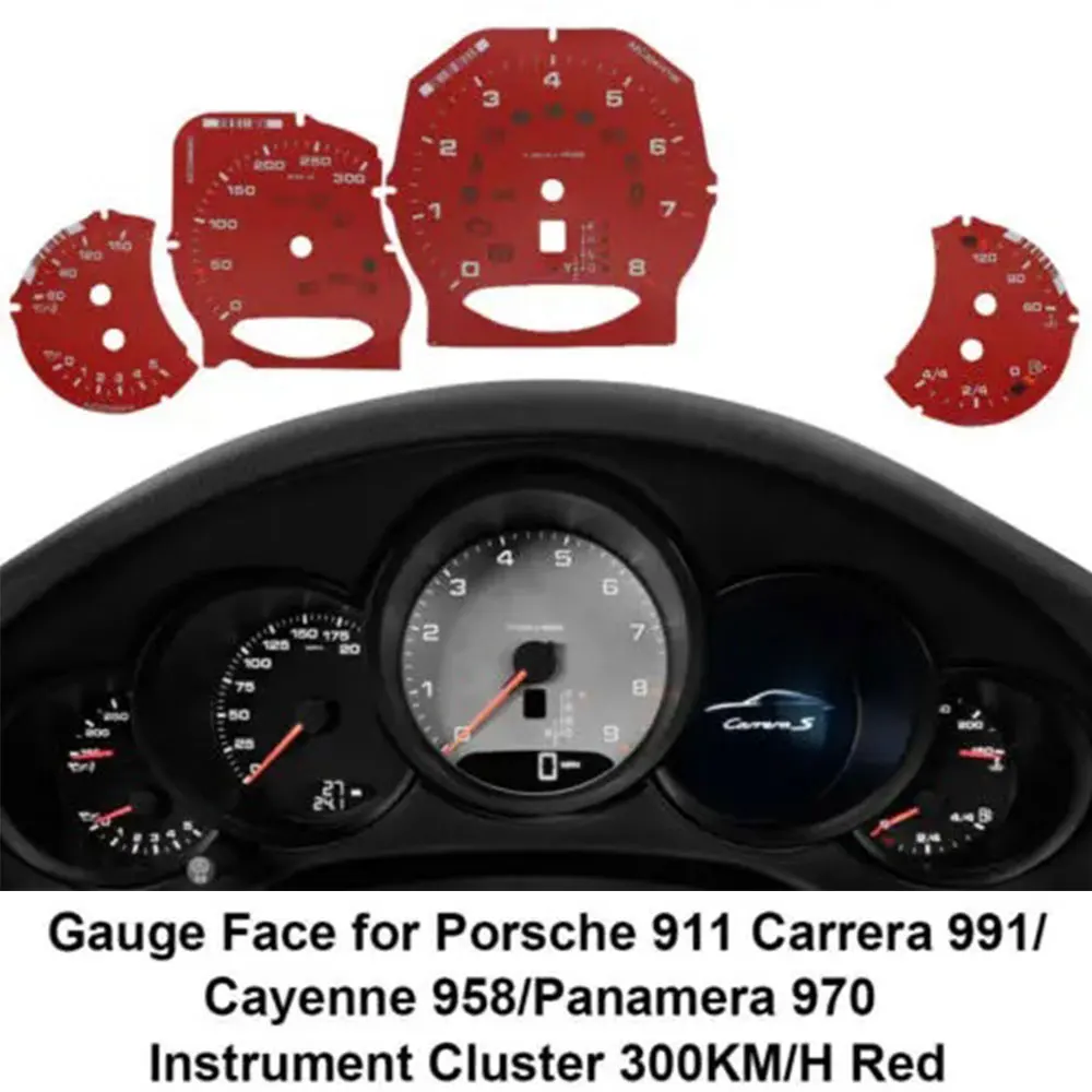 Gauge Face for-Porsche 911 Carrera 991 / Cayenne 958 / Panamera970 250km/h 300KM/H