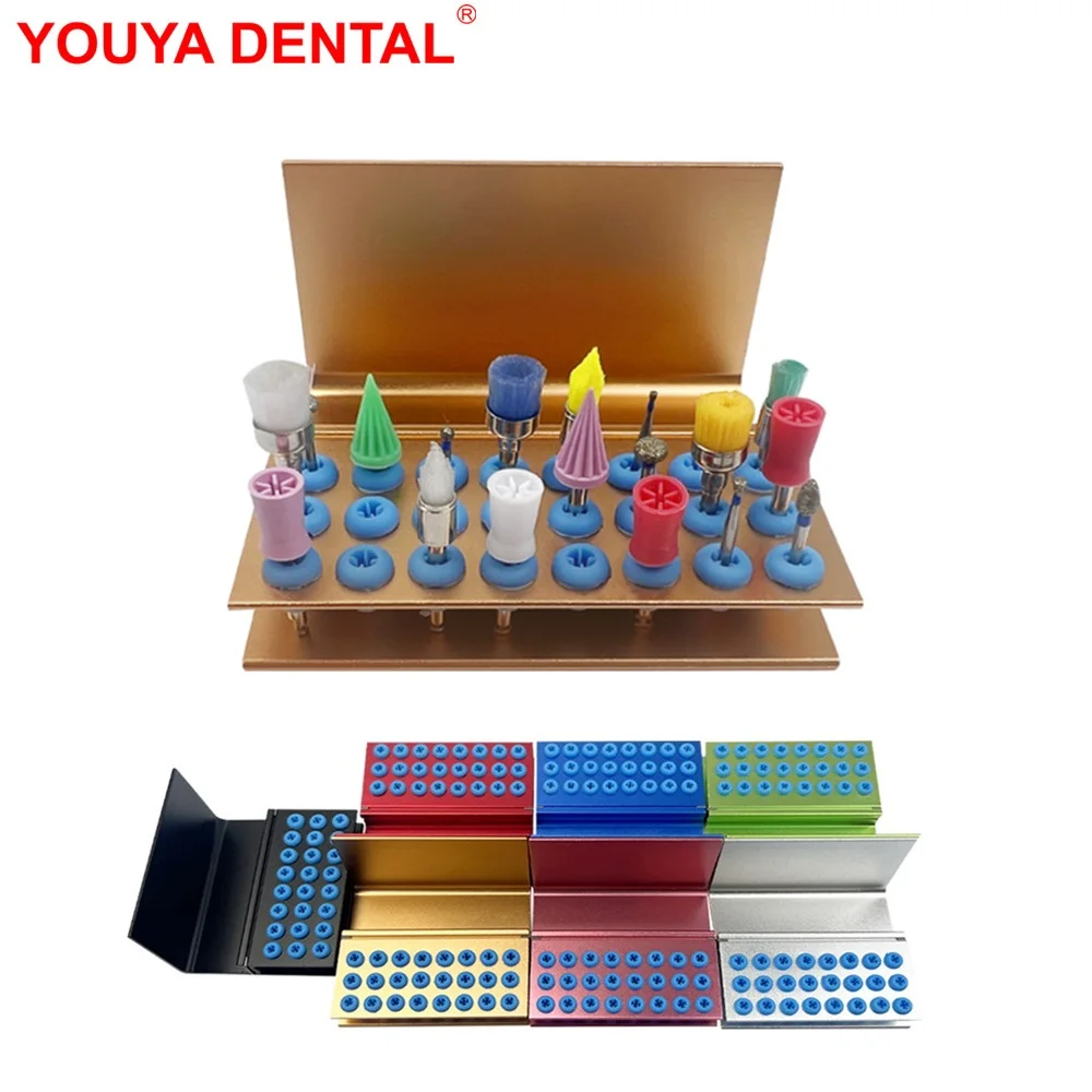 

1pcs 24 Holes Autoclavable Dental Burs Holder Box Block Dentistry Burs Organizer Sterilizer Disinfection Case For High/Low Speed