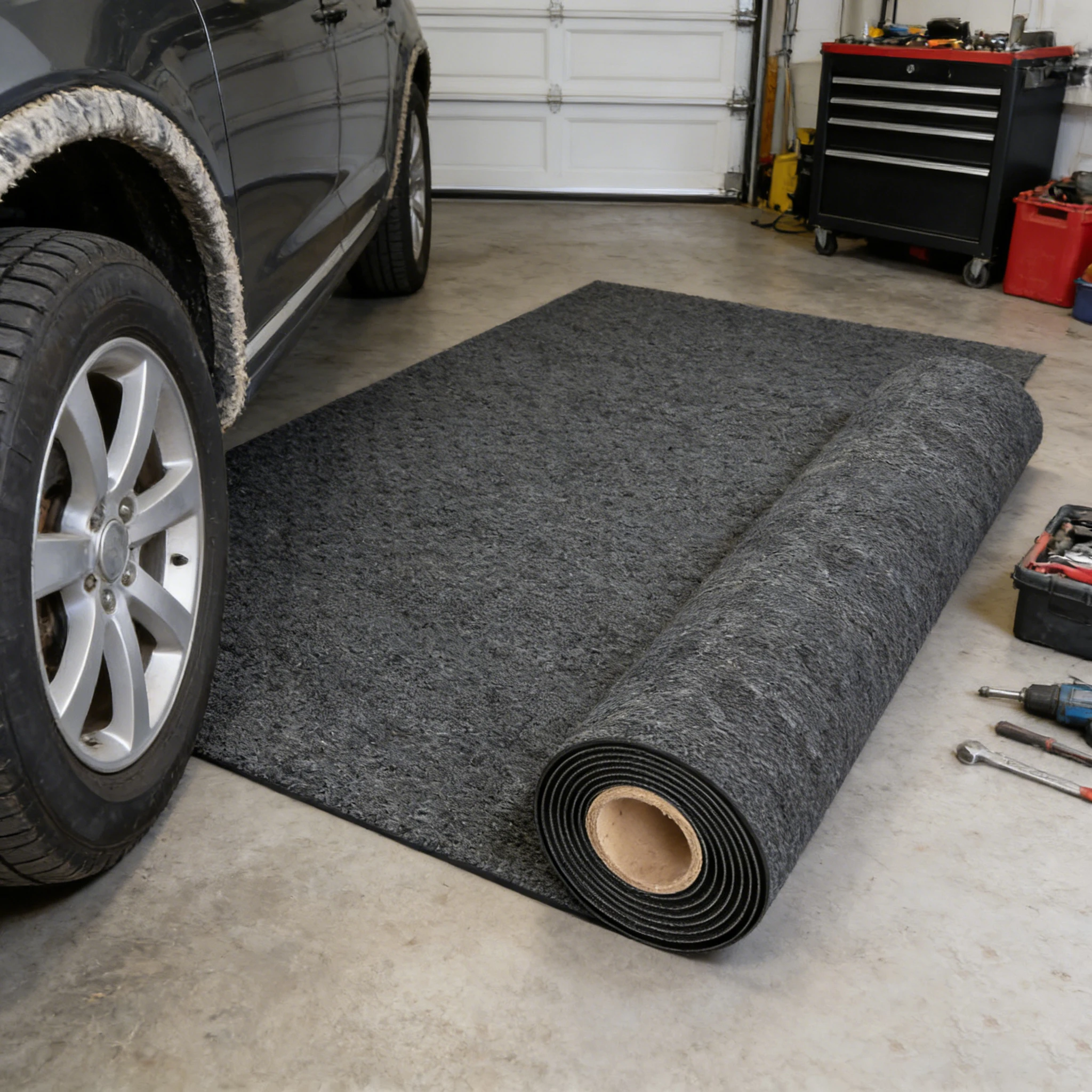 

Rectangle Garage Floor Mat for Under Car, Garage Flooring Rug, Motorcycle Oil Spill Mat Extra Large Garage Mat 8.8 x 22 Ft