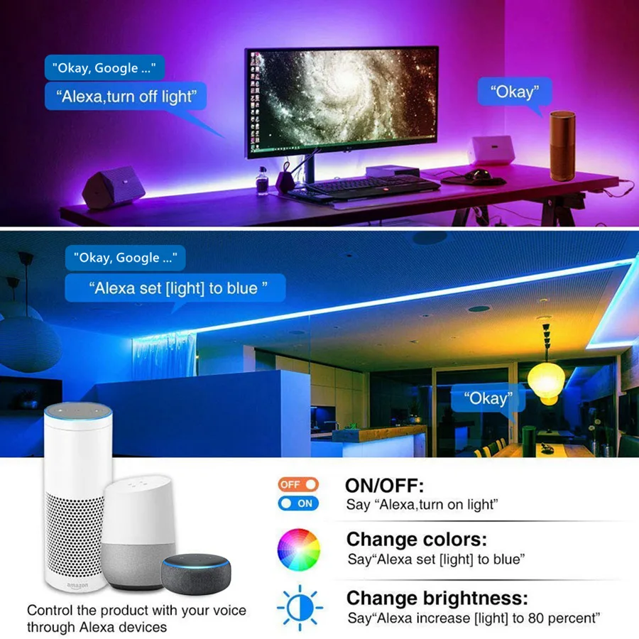 Tuya Smart Life WIFI Controller / Bluetooth DC 12V ملحق ذكي غير مقاوم للماء لشريط RGB LED COB LED Light 2835/5050 #6