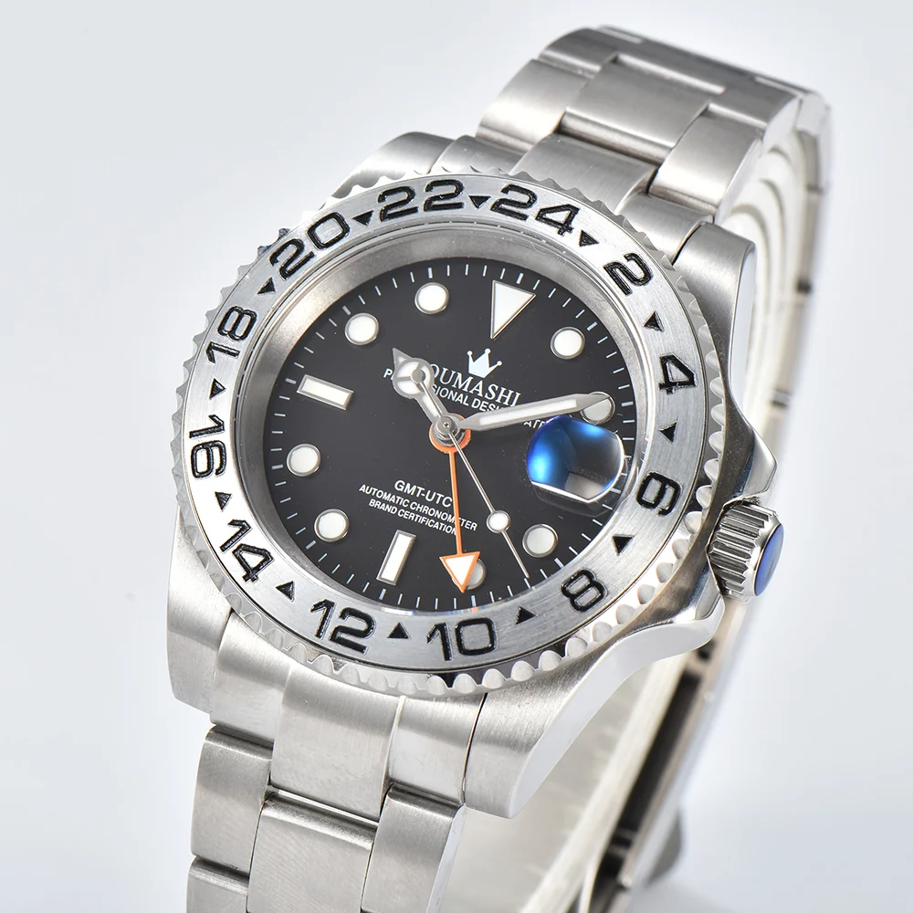 Orologi da uomo di lusso Orologi GMT Movimento automatico Orologi meccanici Orologi impermeabili in vetro zaffiro Orologi con movimento NH34