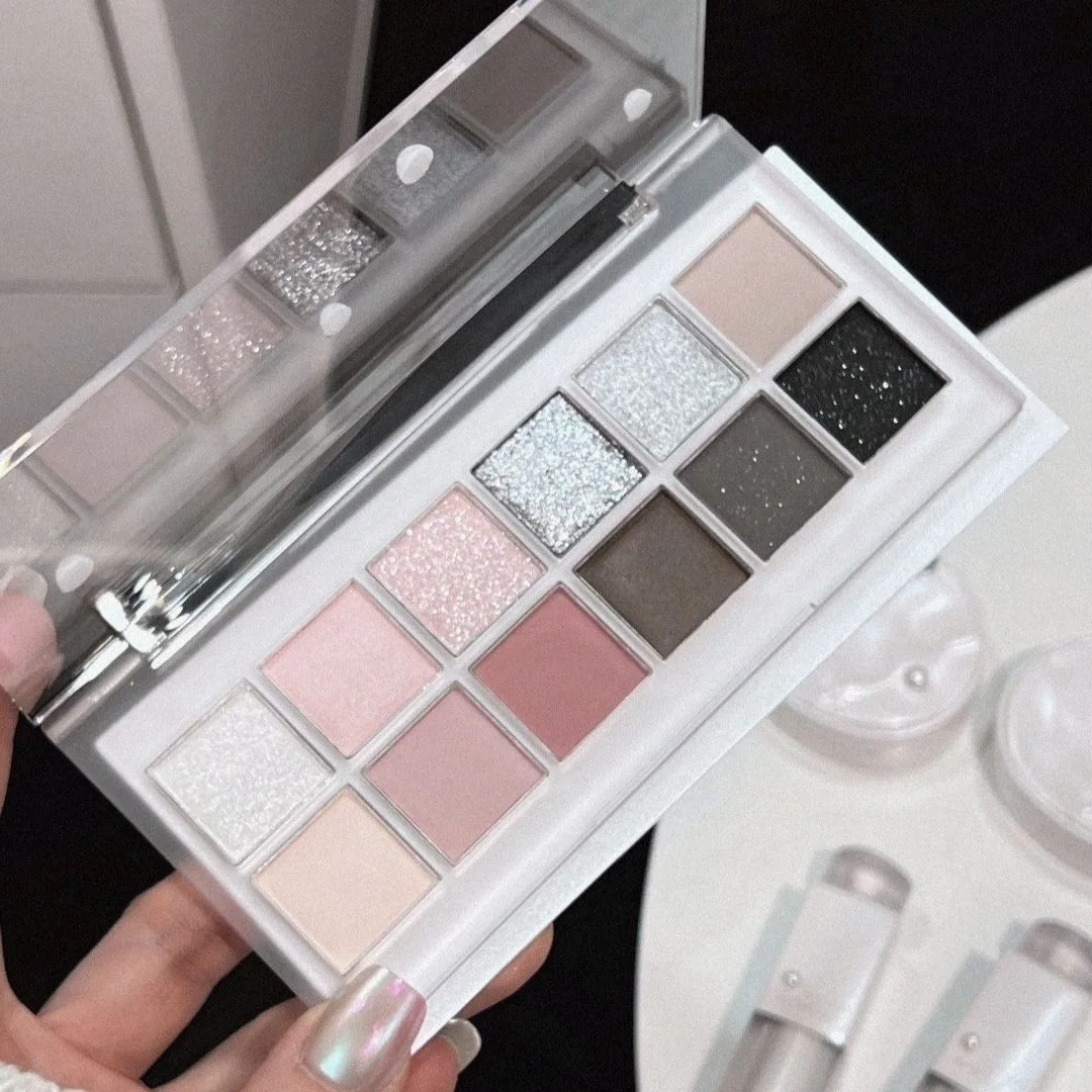 Joocyee 12 Colors Eyeshadow Palette Soft Pink Eye Makeup, Matte & Shimmer Finish Eye Shadows Vegan,Cruelty-free