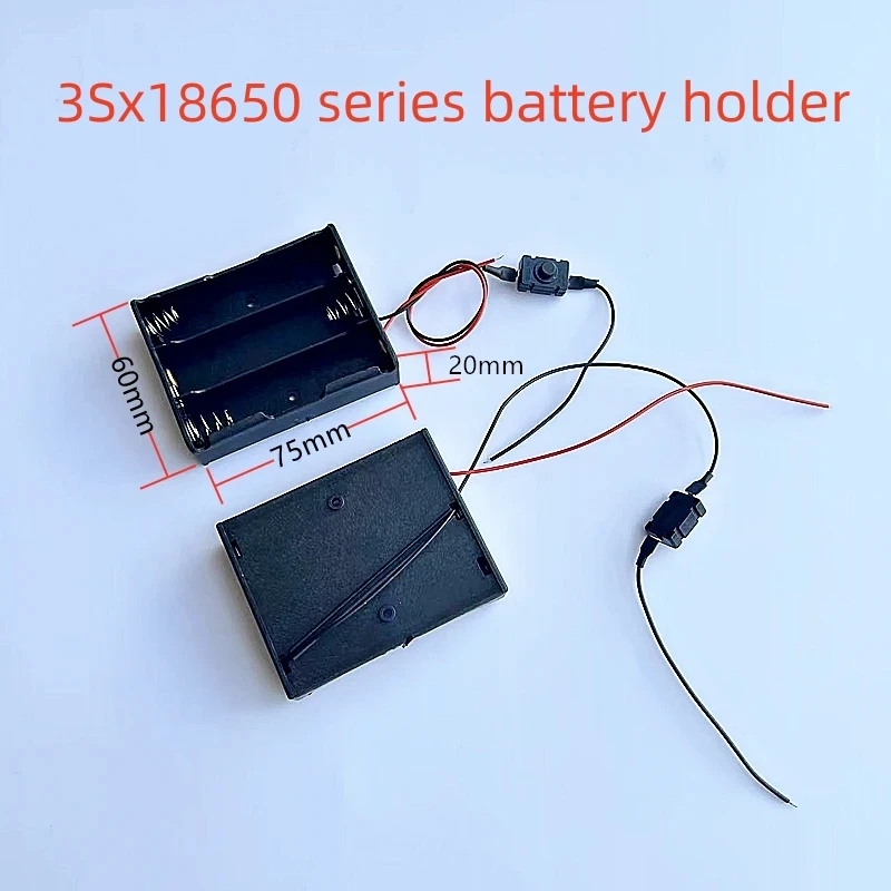 1/2/3/4x18650 Battery Holders Box Series And Parallel Connection Without Cover With Wire Switch Lithium Battery Compartment