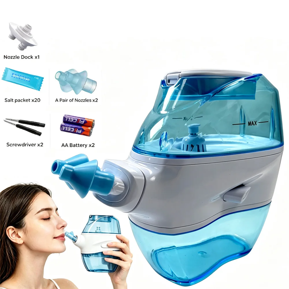 360° All-Angle Electric Nasal Irrigator, Portable Nose Cleaner for Deep Dirt Removal,for Daily Nasal Hygiene & Nasal Health Care