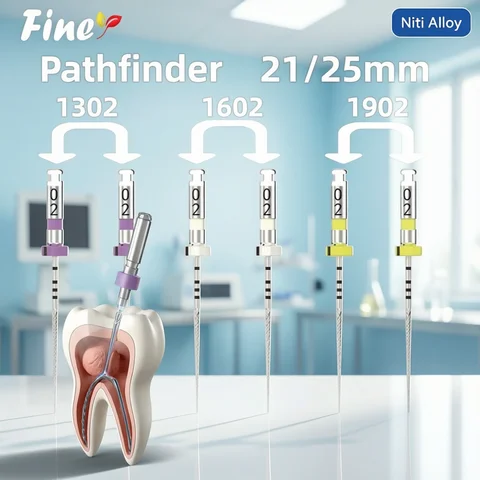 Dental Endodontic Files 1302 1602 1902 Glide Path Files 21/25mm Endo Rotary Files Glider Pathfinder Root Canal Materials