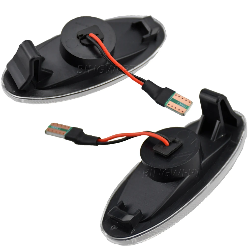 2PCS LED Dynamic Side Marker Turn Signal Lights Lamp For Nissan Navara D22 NP300 1998-2005 Datsun Frontier Fiera PickUp Terrano