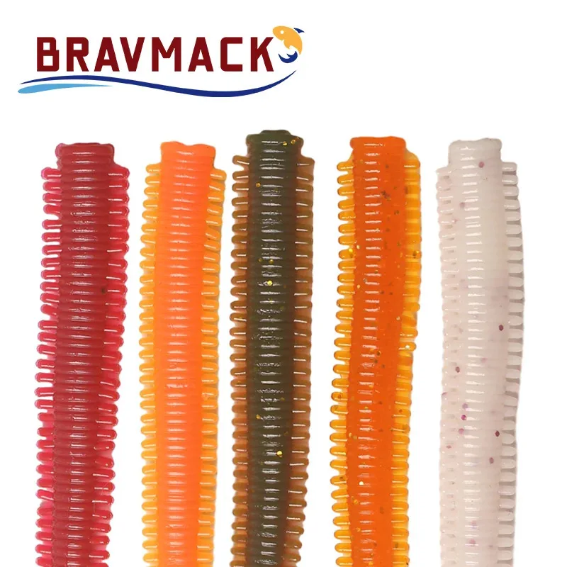 BRAVMACK-Bionic Sea Sandworms Soft Bait Fishing Lures, Artificial Bait, Road Runner, 10Pcs per Pack