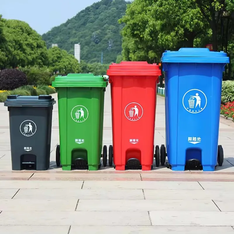 100l 120l 240l Dustbin Plastic  Garbage Containers With Wheels Contact customer service to confirm the size