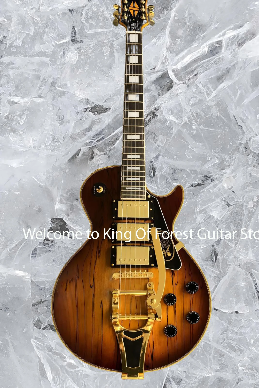 جيتار كهربائي كبير لموسيقى الجاز، جسم من خشب الخوخ، نمط عصري، موسيقى البوب، تكوين راقي 1478 #5