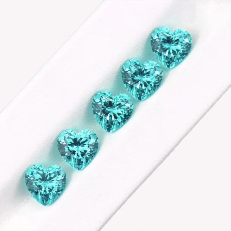 

Jinglin Ювелирная фабрика, прямые волосы, лабораторное выращенное, метод вытягивания, культивирование Параиба, сапфир в форме сердца, ювелирные изделия, основной камень